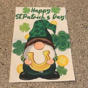 St. Patrick's Day Gnome Garden Flag 12x18 Vertical